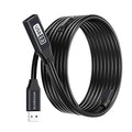 BlueRigger 2.0 Active USB Extension Cable 50FT (USB Extender Cord, 480 Mbps, Male to Female, in-Wall CL3 Rated) Long USB Extension Cord for Webcam, VR Headset, Printer, Hard Drive, Keyboard, Mouse