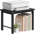 Gewudraw Printer Stand-Desktop Shelf Storage Organizer for Printers,Small End Table, Book Shelf and Wooden Desk Shelf for Home Office, Black