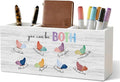 Mental Health Office Therapy Pencil Pen Holder for Desk Organizer, Boho Therapy Office Decor, Motivational You Can Be Both Wooden Box Decorations for Home Classroom Desk Tabletop Decor