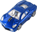 CHUYI Cool Sports Car Shaped Wireless Mouse 1600DPI Cordless Optical Mice with USB Receiver for Office School Home Travel, for PC Laptop Computer Gift (Blue-1 Pack)
