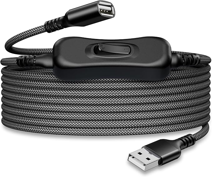 Itramax USB On Off Switch Cable,USB Extension Cable Support Data and Power 3.3FT/1M,Inline Power Switch,Male to Female with Toggle Switch for LED Lamp,LED Light Strips,Driving Recorder