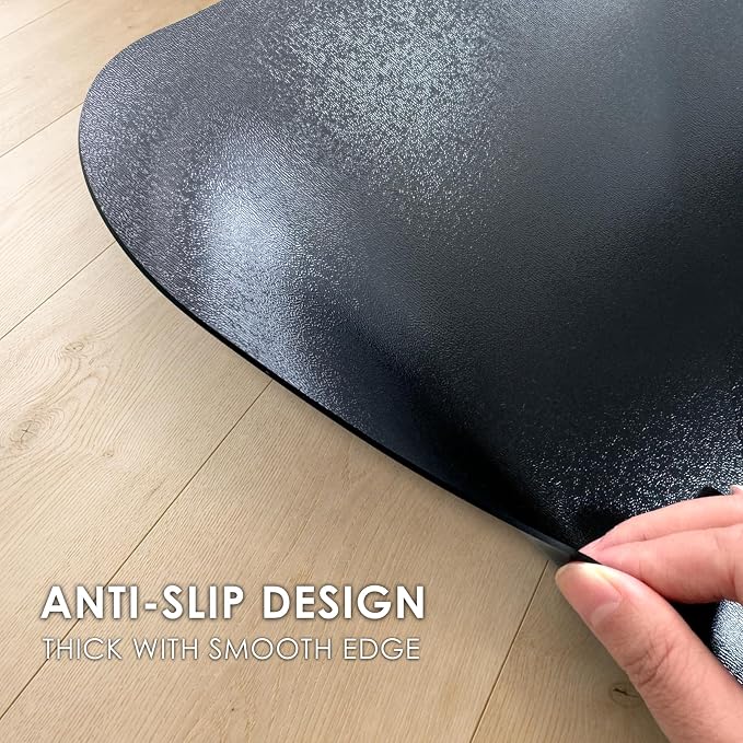 Kuyal Chair mat for Hardwood Floor 46 x 60 inches Rectangle Floor Mats Wood/Tile Protection Mat for Office & Home, Black