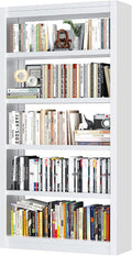 OSEILLC 69" H 5-Shelf Heavy Duty Metal Bookcase, Adjustable Bookshelf with Large Capacity, Sturdy Bookshelf for Home Office, Living Room, Garage