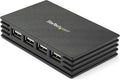 StarTech.com 4 Port Compact Black USB 2.0 Hub - Bus-powered or with Included Power Adapter - Portable Mac/PC laptop hub, TAA (ST4202USB)