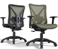 Ergonomic Office Chair, Mesh Computer Desk Chairs with Adjustable Lumbar Support, 3D Armrests, Tilt Function, Comfy Wide Seat, Swivel Executive Work Task Chair for Company and Home