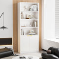 INNOD 69" Tall Book Shelve Bookcases with Doors, Floor Standing 6 Shelf Display Shelves, Bookshelf with Storage Shelf, Home Decor Furniture for Living Room Home Office