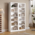 Thacuok 75" Tall Bookshelf Set of 2, 6 Tier Bookshelf with Adjustable Shelves, Bookcase with Anti-Tipping Device, Floor Standing Modern Display Rack,Book Shelf for Living Room, Bedroom, Office, White