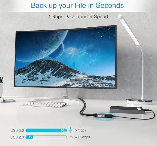 BlueRigger Active USB 3.0 Extension Cable 75FT (5 Gbps USB Extender Cord, in-Wall CL3 Rated) - Long USB Extension Cable for Webcam, VR Headset, Printer, Hard Drive, Keyboard, Mouse