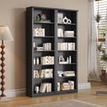 Thacuok 75" Tall Bookshelf Set of 2, 6 Tier Bookshelf with Adjustable Shelves, Bookcase with Anti-Tipping Device, Floor Standing Modern Display Rack,Book Shelf for Living Room, Bedroom, Office, Black