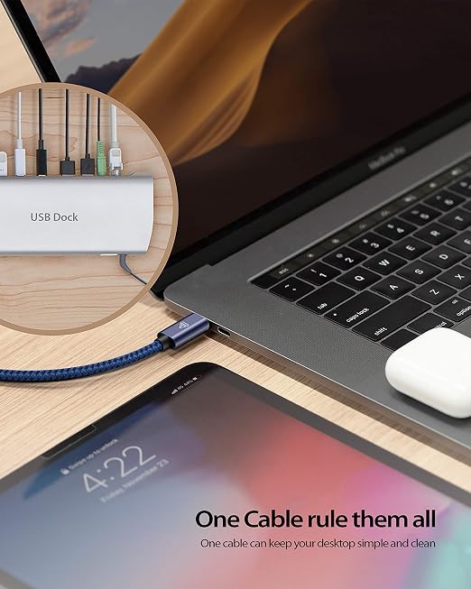 Faracent USB C Extension Cable (10Gbps), USB 3.2 Type C Male to Female Extension Charging Sync for iPhone 17 16 15 Pixel PSVR2 MacBook Air Pro/New iPad Dell XPS Surface Book 6ft Blue