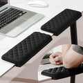 MEKASS L-Shaped Desk Elbow Pad for Desk, Memory Foam Elbow Support Padding with Non-Slip, 2-Piece Ergonomic Desk Edge Cushion, Wrist Comfort Support for Office Home (Diamond Black)