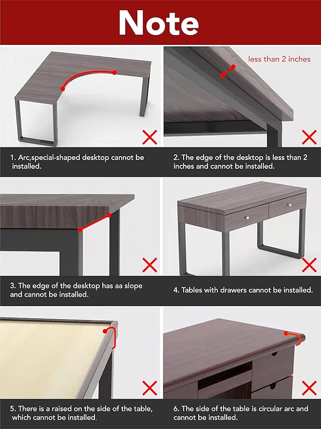 Ergonomics Desk Extender Tray, Suitable for Office. Foldable, Punch-Free Clamp on.Computer Keyborad Tray, Desk Extension Board (25.2"*9.45"(64cm*24cm), White Carbon Fiber)…