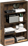 Furinno Basic Book Shelf, 4-Tier Bookcase with Open Shelf, Bookshelf, Cube Storage Organizer, 6 x 24 x 35, for Living Room, Bedroom, Home Office, Amber Pine