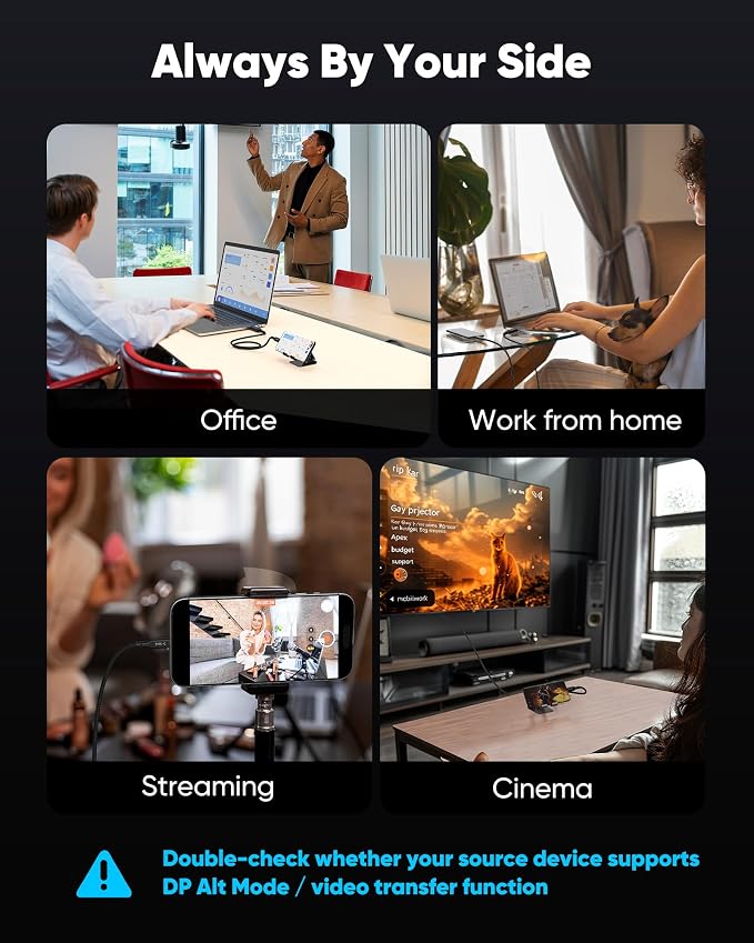Highwings USB C to HDMI Cable @60Hz, USB-C (4K HDMI) 6 FT, [Thunderbolt 3/4 Compatible] Type-C to HDMI Cord for iPhone 16/15 Series, MacBook Pro/Air, iPad, Surface, Galaxy, XPS, and More
