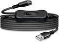 Itramax USB On Off Switch Cable,USB Extension Cable Support Data and Power 1FT/0.3M,Inline Power Switch,Male to Female with Toggle Switch for LED Lamp,LED Light Strips,Driving Recorder