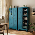 COFaR 71" Metal Pantry Cabinet in Peacock Blue, 5-Tier Storage with Adjustable Shelves, Modern Statement Cupboard for Kitchen, Bathroom & Living Room