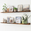 FLYJOE Picture Ledge Shelf, Floating Shelves Set of 2, 56 Inches Long Large Nursery Book Shelves for Toys Storage, Kids Bookshelf Wall Mounted for Living Room Bedroom Decor Books Photo Frames