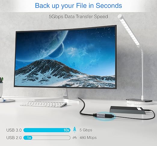 BlueRigger USB 3.0 Extension Cable (10FT - 2 Pack, 5 Gbps, in-Wall CL3 Rated, Type A Male to Female Cord) - Short USB Repeater Extender for VR Headset, Printer, Hard Drive, Keyboard, Mouse, Xbox