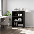GarveeHome 5 Tier Farmhouse Bookcase, 67.4" Tall Book Shelf with Storage, Wooden Bookshelves 5 Shelf Display Shelves for Home Office(67.4" H x 31.5" W x 12.8" D) (Black, 40.0" H x 31.5" W x 12.2" D)