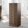 9 Drawer File Cabinet, Wooden Office Cabinet with Drawers, Fluted Storage Filing Drawer for Home Office, Black Walnut