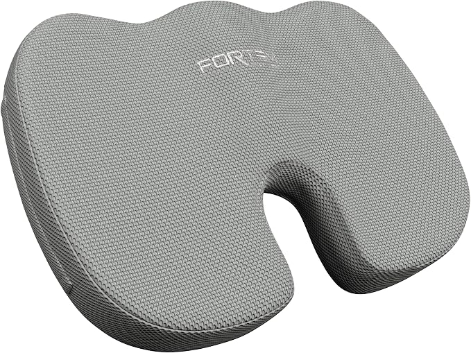 FORTEM Seat Cushion, Office Chair Cushion, Memory Foam Car Seat Cushions, Sciatica Coccyx Tailbone Pain Relief, Chair Cushions for Back Support, Sitting Pad for Gaming, Washable Cover, Non Slip, XL