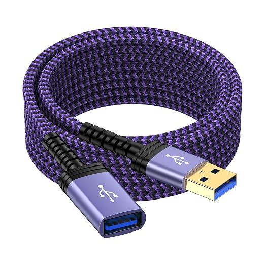 USB Extension Cable,10FT USB3.0 Extender USBA Extension Cord USB Male to Female 5Gbps Fast Data Transfer for PC,Computer,Flash Drive,Keyboard,Mouse,Hard Drive,Printer,Webcam,Headset,USB Hubs,Camera