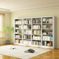 5-Tier Industrial Bookshelf, White Bookcases and Bookshelves,Tall Metal Book Shelf Storage Organizer,Freestanding Bookshelf for Living Room,Home Office(White, Shelf-4)