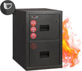 FireKing Turtle Vertical 2 Drawer Legal and Letter Fire Safe File Cabinet with Key Lock, 1 Hour Fire Rated, UL Rated & Water Resistant Home Safe, Filing Cabinet, Made in the USA, Black