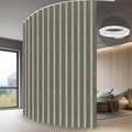 JILRON Folding Accordion Partition Divider with Ceiling Track - Hanging Room Curtain, Quick Setup(Grey 100" W x 108" L-Pack of 1)