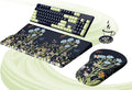 Ospelelf Ergonomic Mouse Pad and Keyboard Stand Wrist Rest Set, Memory Foam Comfort, Pain Relief for Typing, Office Desk Accessories, Moonlit Blossoms