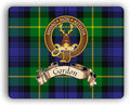 Scottish Clan Gordon Tartan Crest Computer Mouse Pad