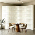 Modern Folding Room Divider for Space Separation, 5.2ft Tall Honeycomb Accordion Privacy Screen, Kraft Paper Portable Freestanding Partition Wall, No Drilling (Style-C, L157.5 x H78.7 Inch)
