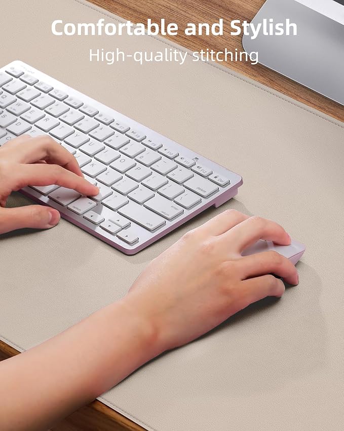 Extra Large Desk Mat - 63"x 17" Non-Slip Desk Pad for Office and Home - Ideal for Large Mouse Pad and Desk Mats on Top of Desks(Beige)