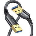 AINOPE USB to USB Cable, 3.3FT*1Pack USB 3.0 A to A Male to Male Cable [Never Rupture] Double End Type A Cord for Data Transfer, Compatible with Hard Drive Enclosures, Laptop Cooler, KVM, DVD Player