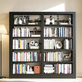 Bookshelf, Heavy Duty Metal Book Shelf, Industrial Tall BookShelves with Adjustable Shelves, 280lbs Shelf Capacity, Large Office Bookcase, Display Book Organizer for Living Room Library - 1+1 Set