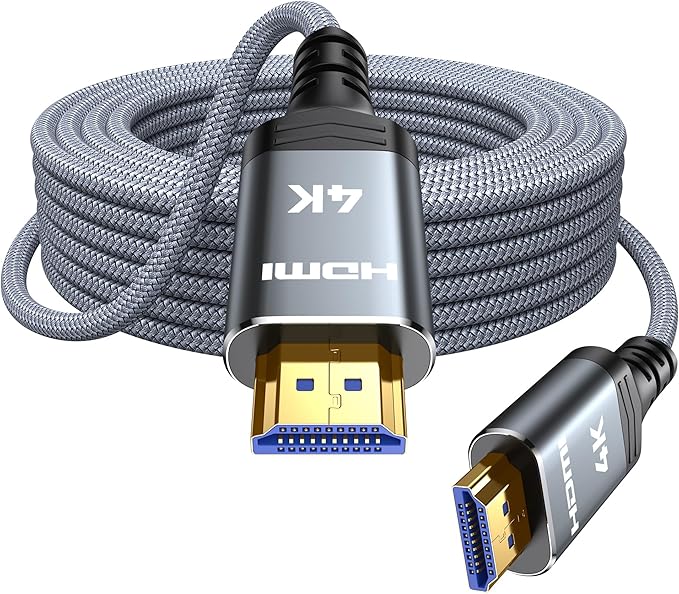 Highwings 4K Fiber Optic HDMI Cable 150FT Long - Unidirectional 4K HDR Braided HDMI Cord, 18Gbps High Speed with Ethernet/ARC, 3D, HDCP 2.2, ARC, Compatible for PS-5/4/3/4K HDTV/Streaming Media
