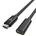 Faracent USB C Extension Cable (20Gbps/240W/4.3FT/1.3M), USB 3.2 Type C 3.1 Male to Female Extension Charging & Sync for iPhone Pixel PSVR2 MacBook Air Pro/New iPad Dell XPS Surface Book-Black
