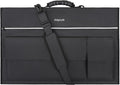 MOSISO Monitor Carrying Case, 24 inch Padded Monitor Travel Bag Cover Case, Protective Computer Monitors Handbag Dust Covers with Adjustable Shoulder Strap & 3 Pockets for 24 inch Monitors, Black