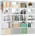 Mavivegue 20 Cube Book Shelf, Storage Organizer, Large DIY Bookcase, Metal Cube Bookshelf, Cubbies Closet Storage Organizer Shelves for Bedroom,Living Room,Home,Office