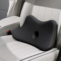 Benazcap Lumbar Support Pillow for Car, Lower Back Support Pillow for Sciatica & Back Pain Relief, 2 in 1 Memory Foam Seat Cushion for Office Chair, Car Seat - Black