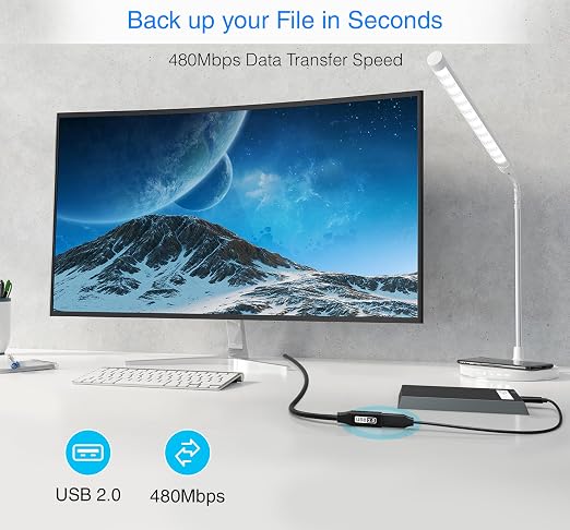 BlueRigger 2.0 USB Extension Cable 3FT (USB Extender Cord, 480 Mbps, Male to Female) Short USB Extension Cord for Webcam, VR Headset, Printer, Hard Drive, Keyboard, Mouse