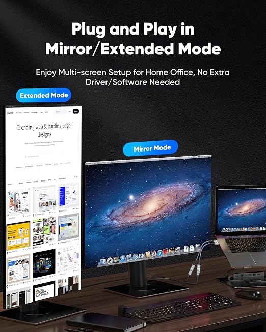 Highwings 4K Display Port to HDMI Adapter, Uni-Directional DP 1.2 Computer to HDMI 2.0 Screen, DisplayPort to HDMI Adapter (Male to Female), SR Anti-Break, No Latch, for Dell HP AMD NVIDIA, Passive