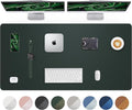 AFIING Large Desk Mat 55" x 24" - PU Leather Desk Pad Protector, Waterproof Non-Slip Extended Mouse Pad for Office Desk, Keyboard, Laptop and Home Workspace (Dark Green)