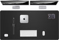 AFIING Leather Desk Pad Protector,48"x24" - Premium Desk Mat, Large Mouse Pad,Non-Slip Desk Blotter,Waterproof Desk Writing Pad for Office and Home(Black)