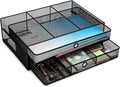 Exerz Monitor Display Stand with Drawers - Desk Organizer with Computer Monitor Stand Riser - Max 15kgs