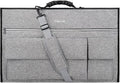MOSISO Monitor Carrying Case, 24 inch Padded Monitor Travel Bag Cover Case, Protective Computer Monitors Handbag Dust Covers with Adjustable Shoulder Strap & 3 Pockets for 24 inch Monitors, Gray