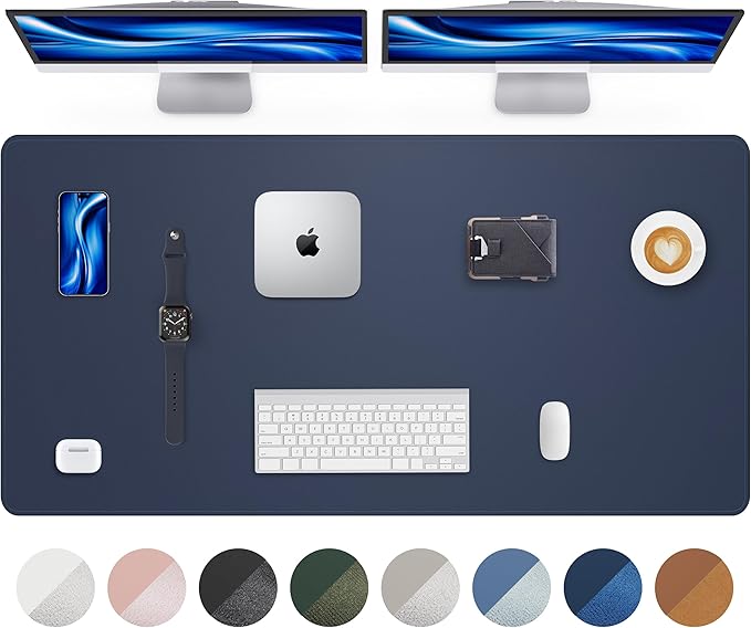 Extra Large Desk Mat - 63"x 17" Non-Slip Desk Pad for Office and Home - Ideal for Large Mouse Pad and Desk Mats on Top of Desks(Midnight Blue)