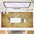 QiyI Large Desk Pad, Vintage Mouse Pad Desktop Decor, Waterproof PU Leather Desk Cover Protector, Desk Accessories for Office Home Work Writing Gaming 31.5" x 15.7" - World Map 1814