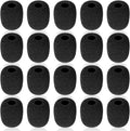20 Pcs Microphone Covers Foam, Headset Mic Foam Cover High Density Noise Reduction Mic Cover High Density Lapel Headsets Microphones Windscreen