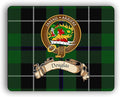 Scottish Clan Douglas Tartan Crest Computer Mouse Pad